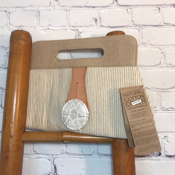 NCC Handbags - NWT Natural Cotton Color EcoCert Clutch Boho Purse